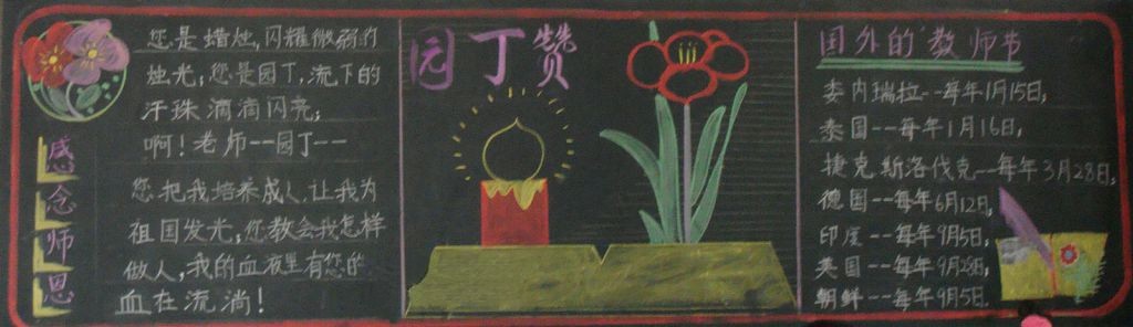 教师节一等奖黑板报图片荟萃