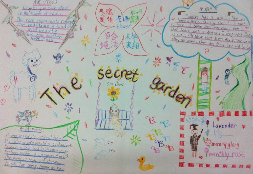 he secret garden秘密花园手抄报