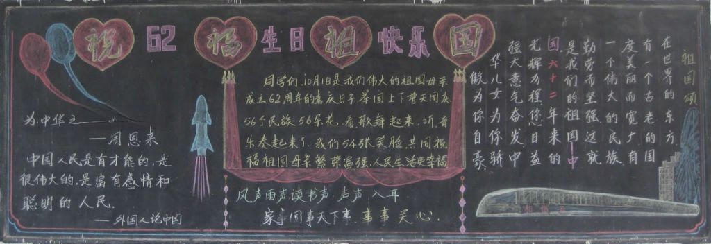 三年级国庆黑板报板面设计