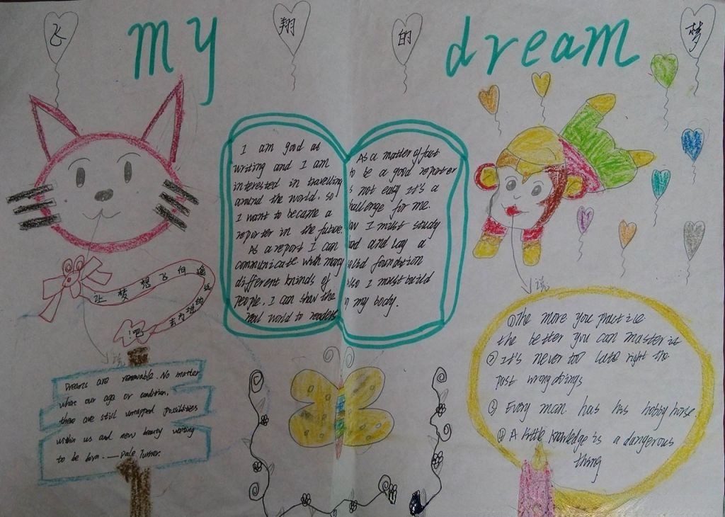 My dream手抄报图片 My dream手抄报图片