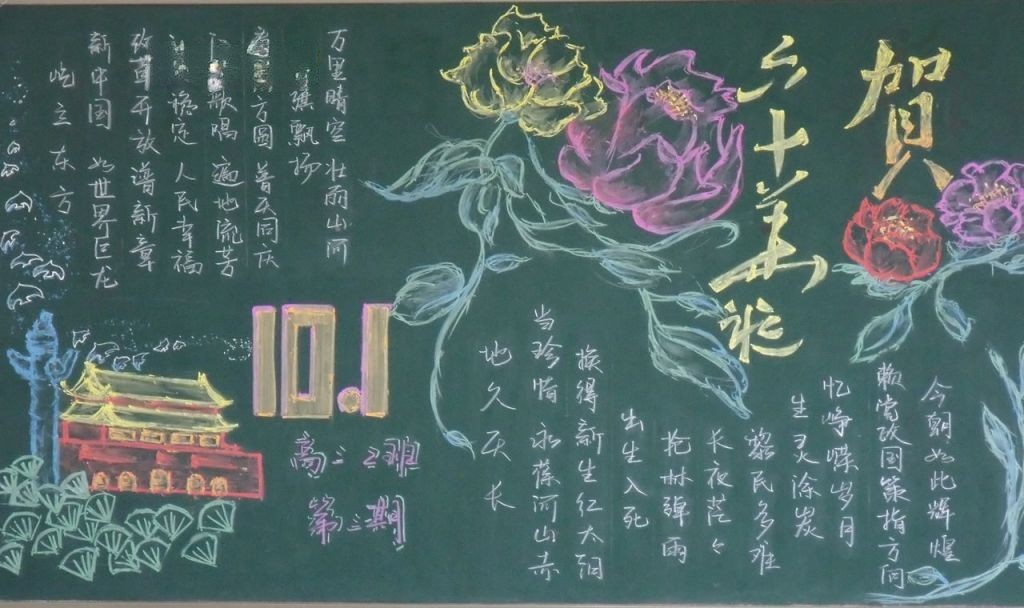 简单的板报设计（国庆主题）