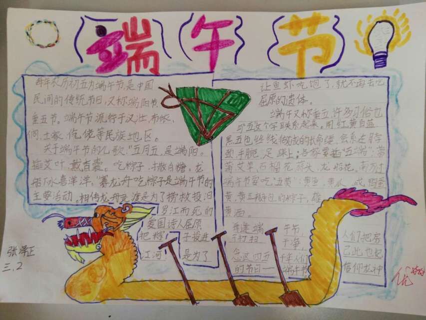 喜迎端午手抄报