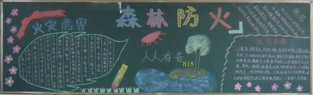 初中生森林防火手抄报大全