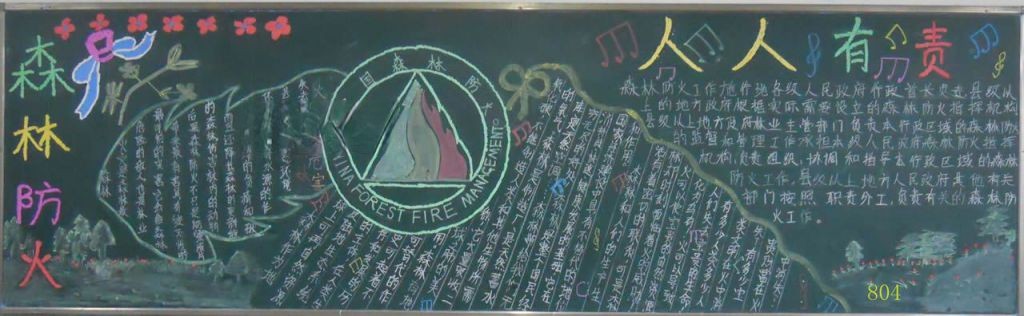 初中生森林防火手抄报大全
