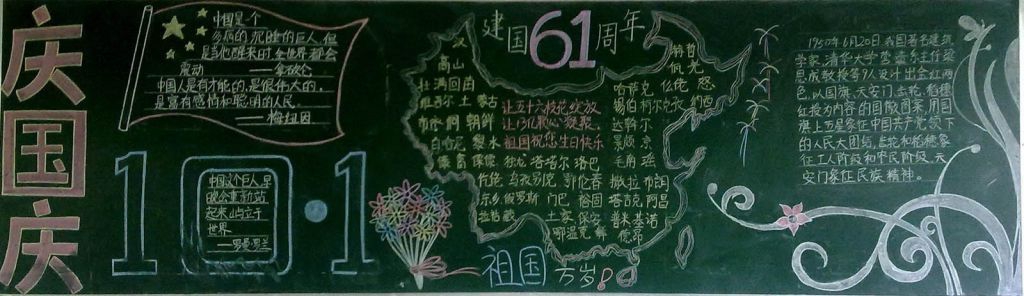 2022国庆节黑板报图片大全