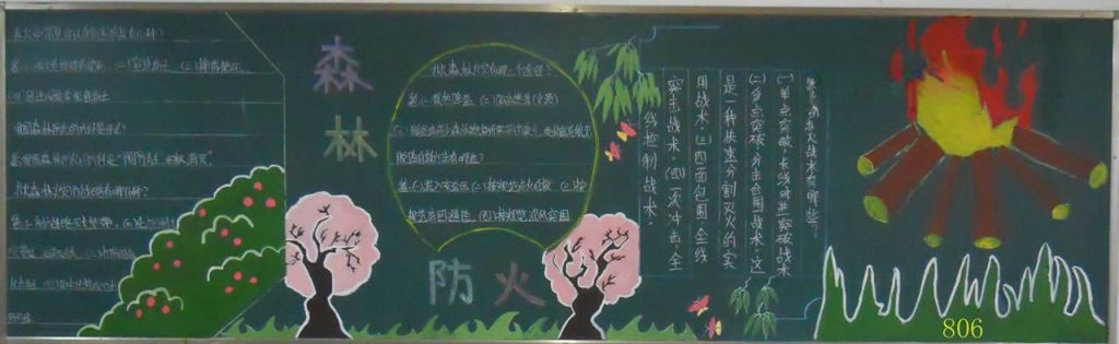 初中生森林防火手抄报大全
