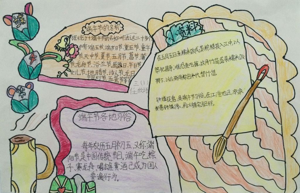 探究端午文化手抄报