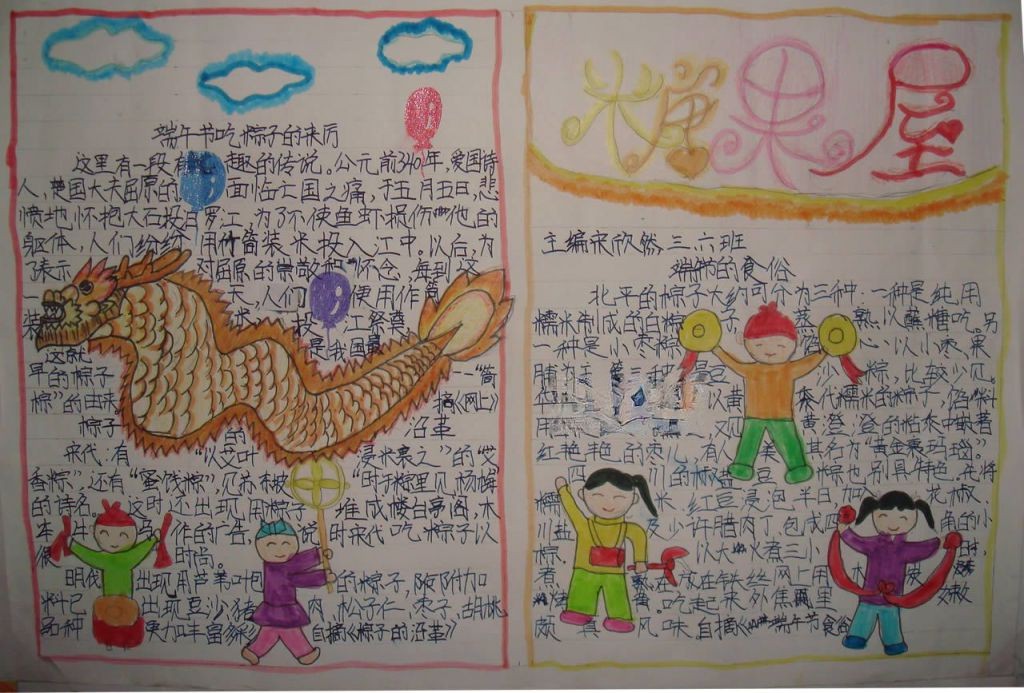 端阳节手抄报图片