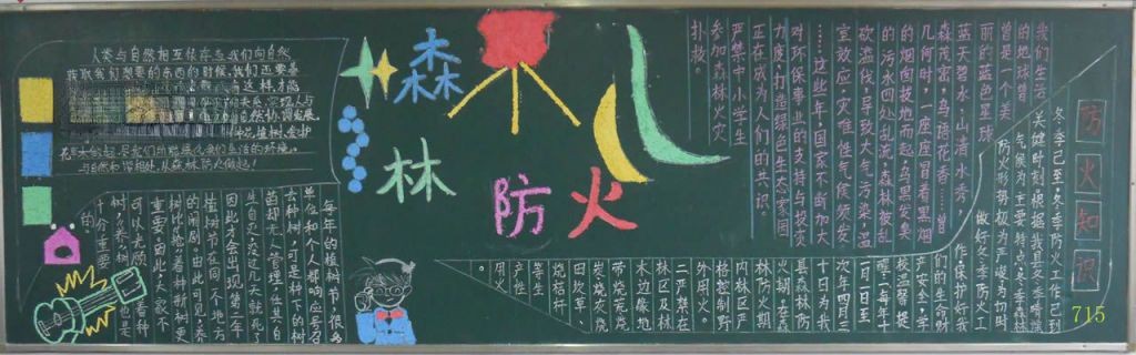 小学生森林防火黑板报