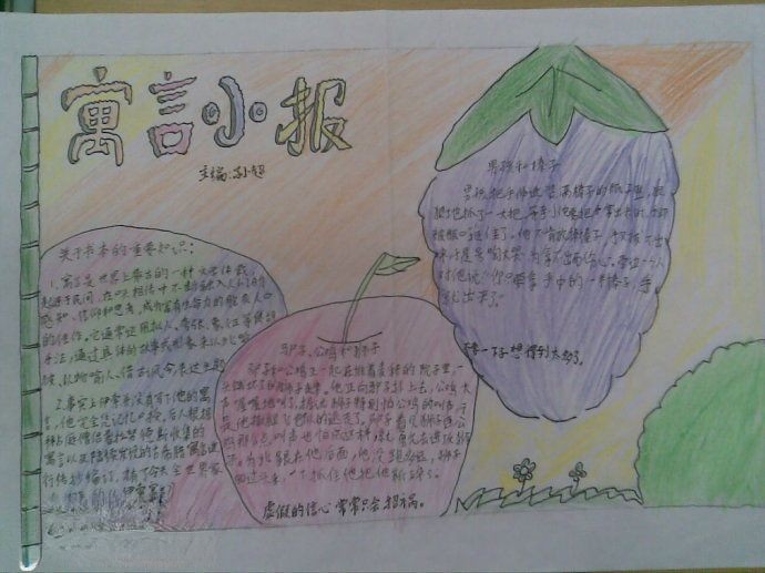寓言小报版面图