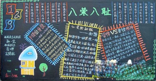 12.9运动暨弘扬八荣八耻主题黑板报