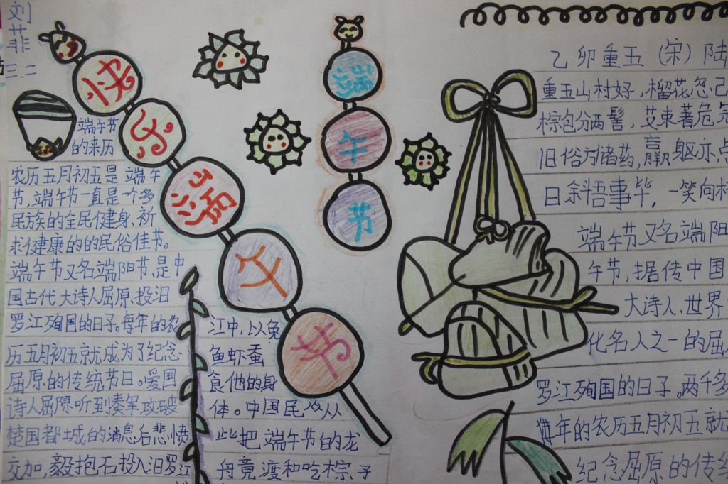 2022端午节手抄报图片第一组（）