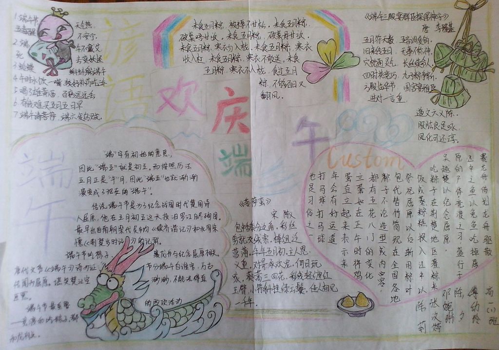 2022端午节手抄报图片大全