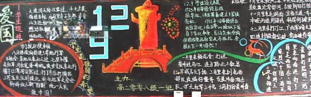 一二九运动黑板报