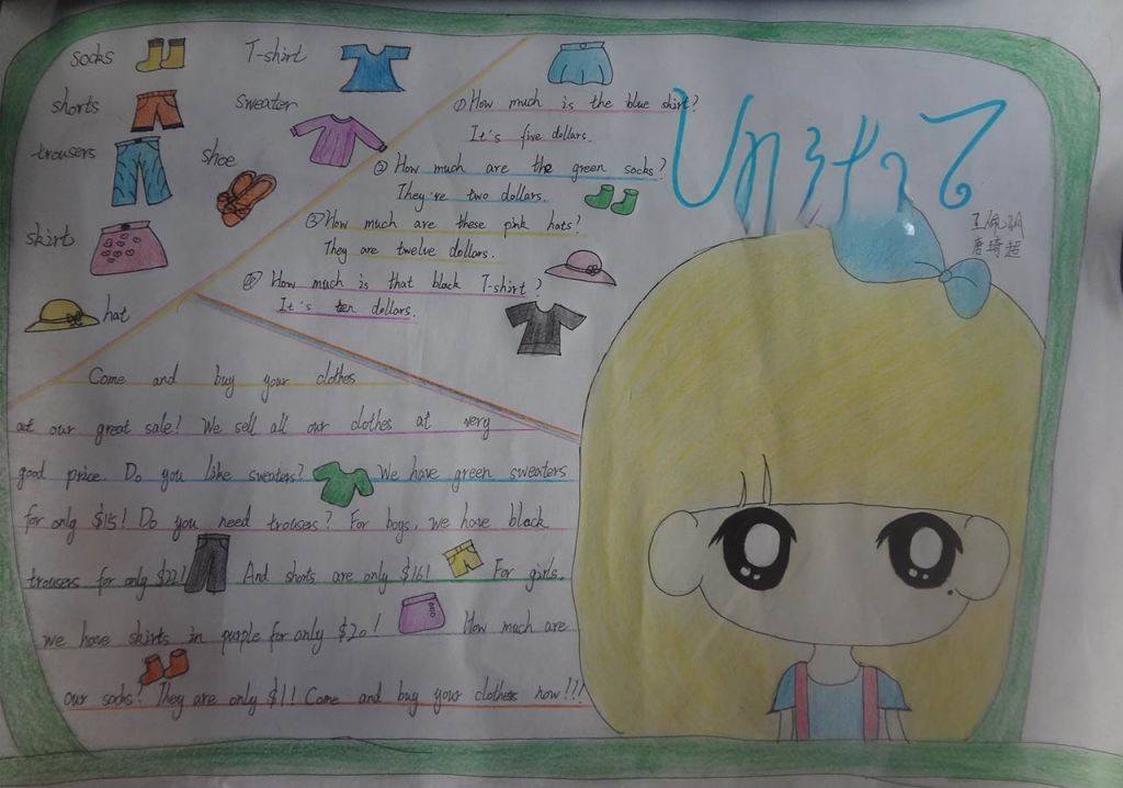 七年级英语复习手抄报