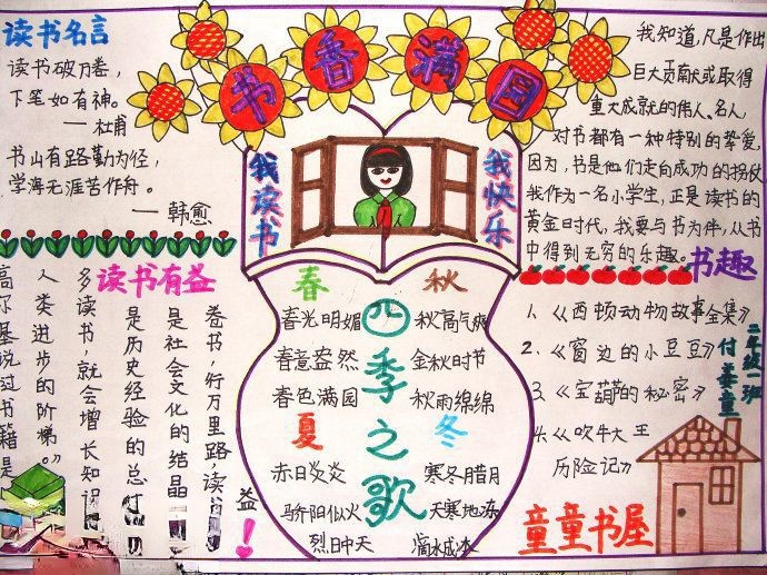 书香满园手抄报图片