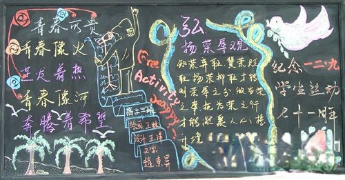 纪念一二九学生运动黑板报