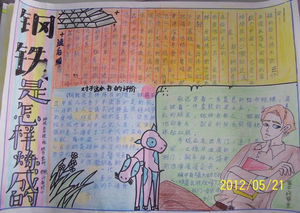 钢铁是怎样炼成的手抄报图片 钢铁是怎样炼成的手抄报图片