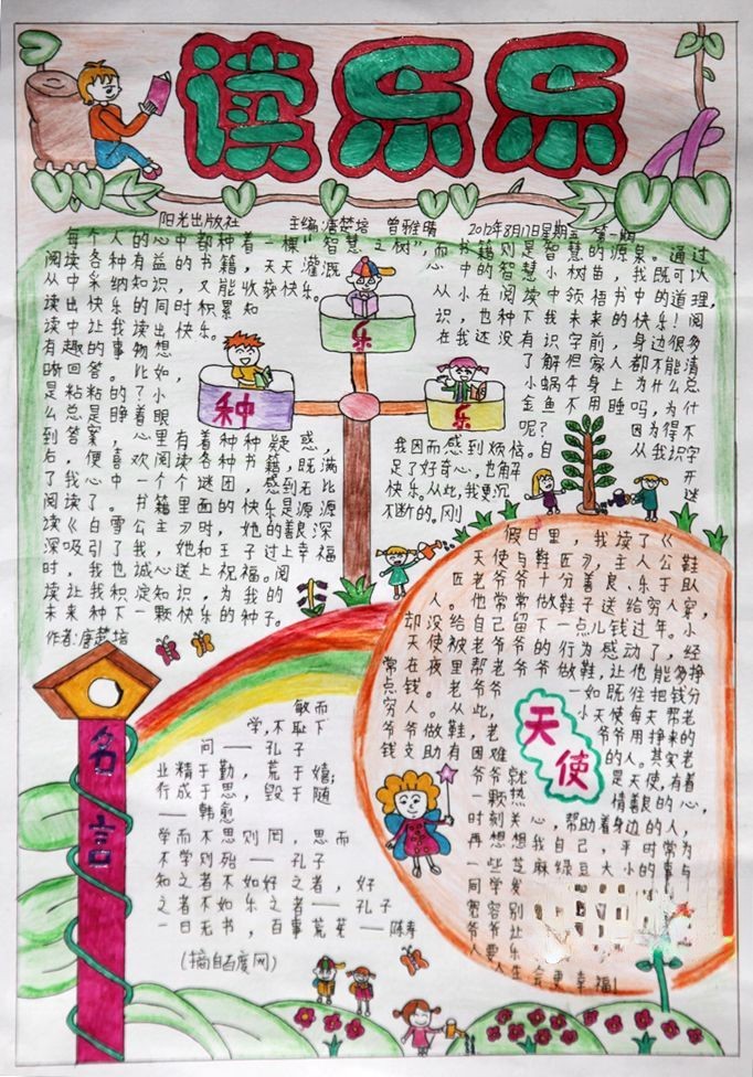 小学生读书一等奖手抄报_读乐乐