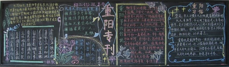 尊敬长辈黑板报设计图