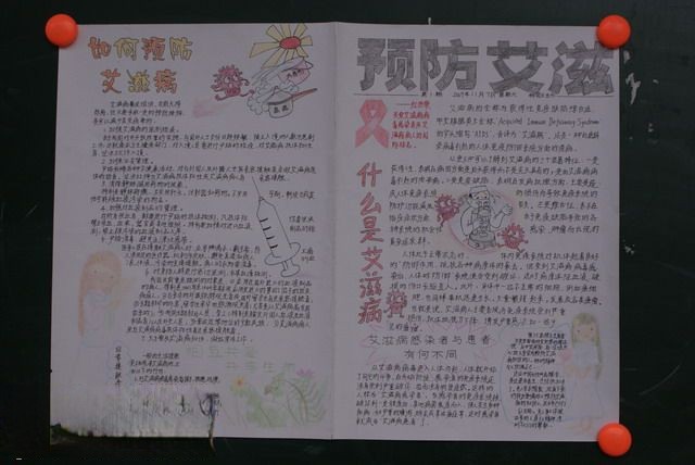 预防艾滋手抄报版面设计图