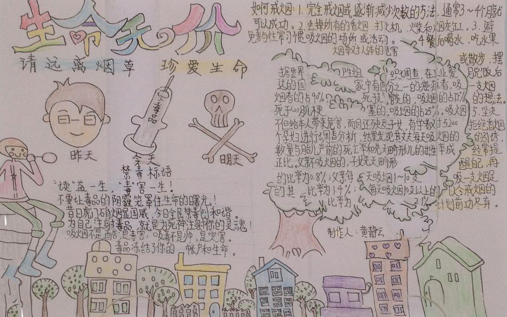 远离烟草珍爱生命手抄报图片 远离烟草珍爱生命手抄报图片