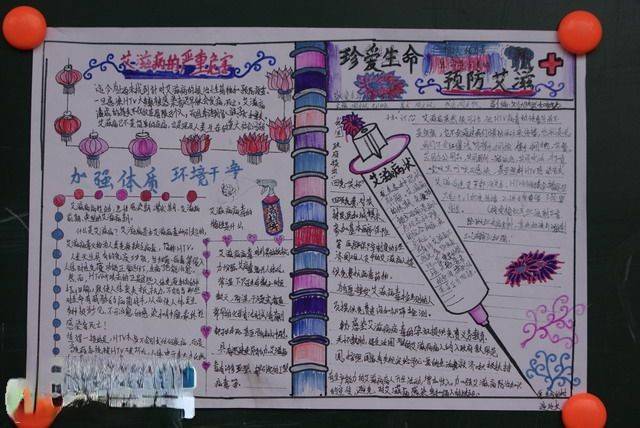 珍爱生命 预防艾滋手抄报图片欣赏 珍爱生命 预防艾滋手抄报图片欣赏