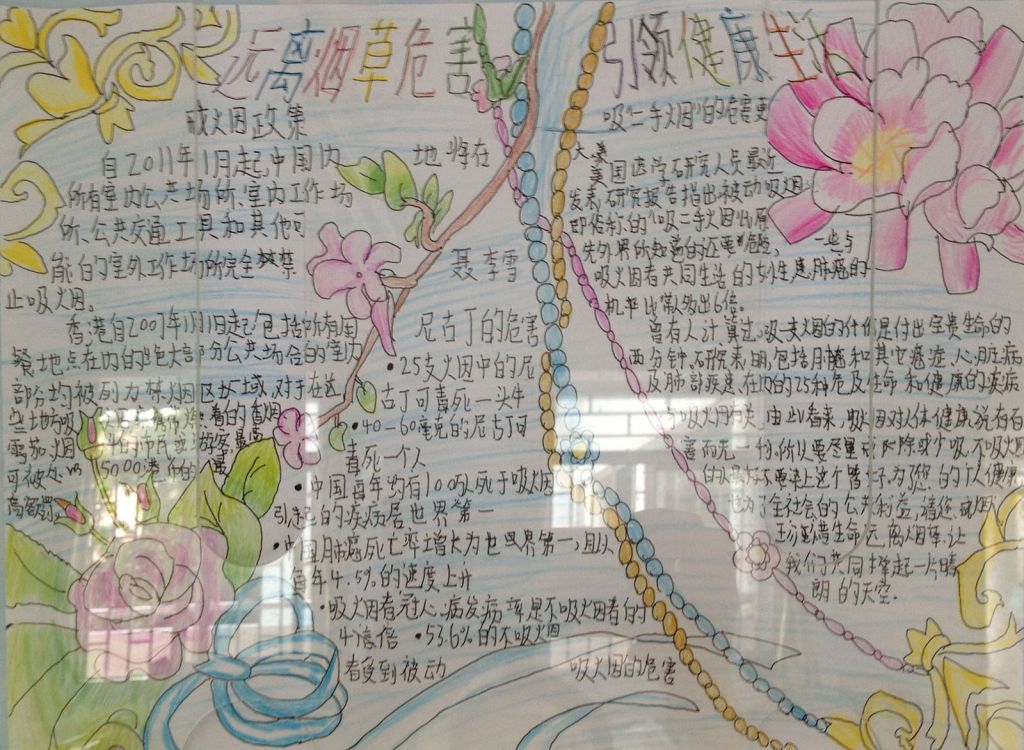 无烟日手抄报图片大全：远离烟草危害 引领健康生活