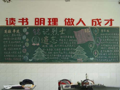 清明节板报：铭记烈士遗志