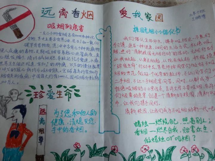 远离香烟手抄报图片大全