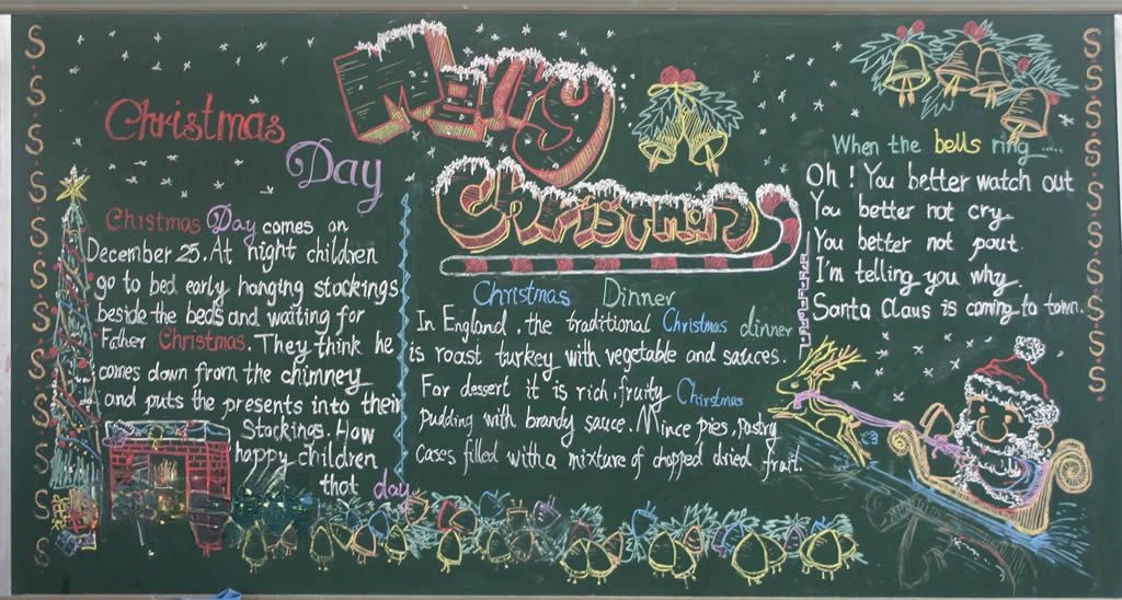 圣诞节创意黑板报 圣诞节创意黑板报