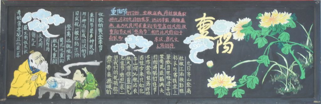 爱老敬老助老黑板报