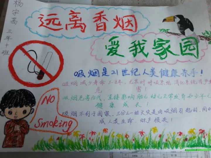 远离香烟手抄报图片大全