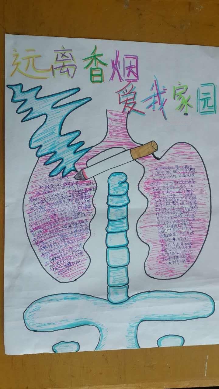 远离香烟爱我家园手抄报