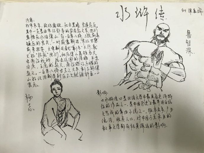 水浒传手抄报简单又漂亮