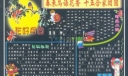 社区元宵节黑板报设计欣赏：春来鸟语花香，十五合家团圆