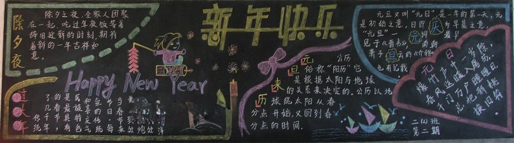蛇年迎新春板报图片大全