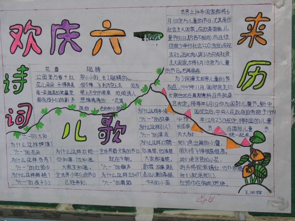小学生庆“六一”手抄报设计图