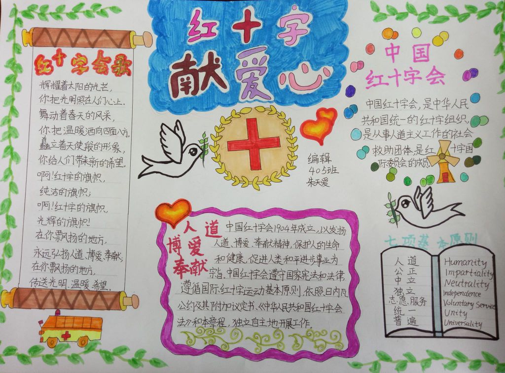 红十字手抄报简单又漂亮，张张精品哦！