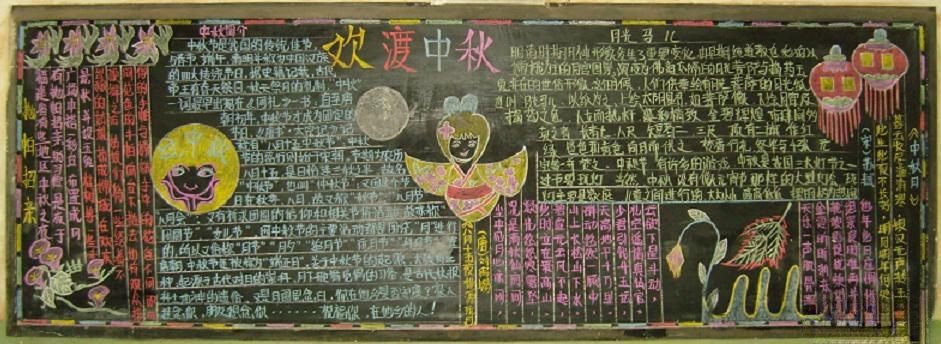 欢渡中秋黑板报