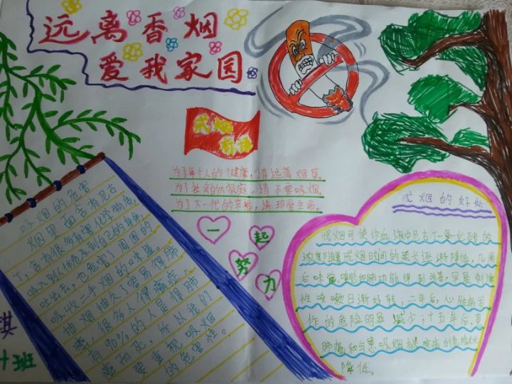 远离香烟手抄报图片大全