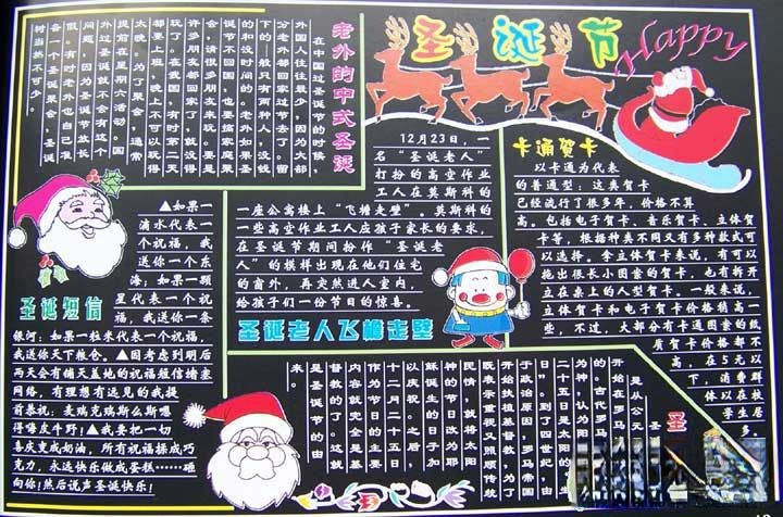 庆祝2022年圣诞节黑板报作品 庆祝2022年圣诞节黑板报作品