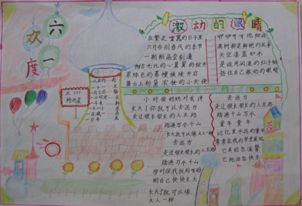 六一儿童节手抄报图大全