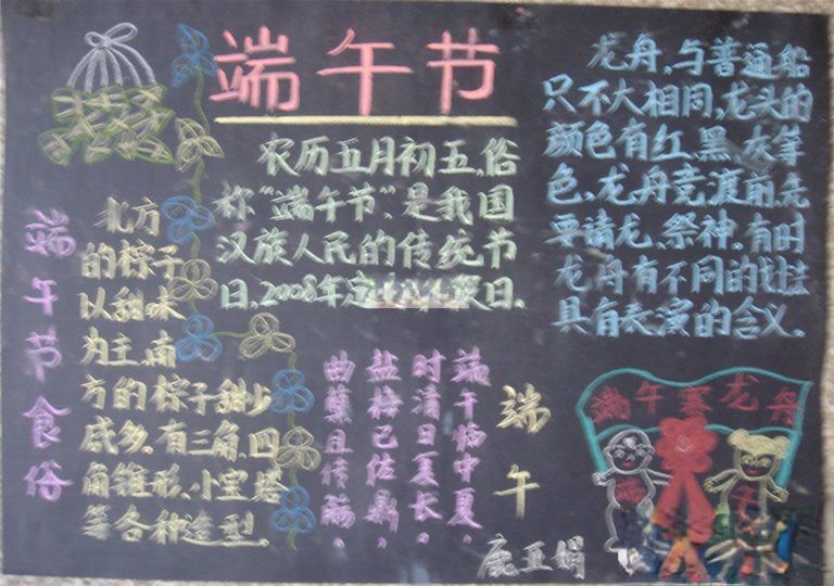 小学生端午节黑板报设计
