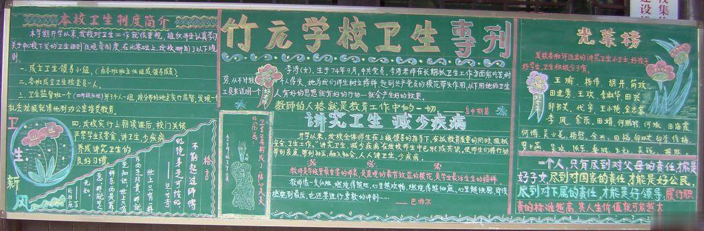 某学校环境卫生整治黑板报宣传专刊 某学校环境卫生整治黑板报宣传专刊