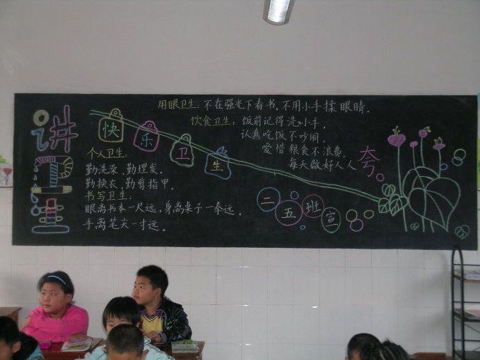小学生讲卫生黑板报图片欣赏