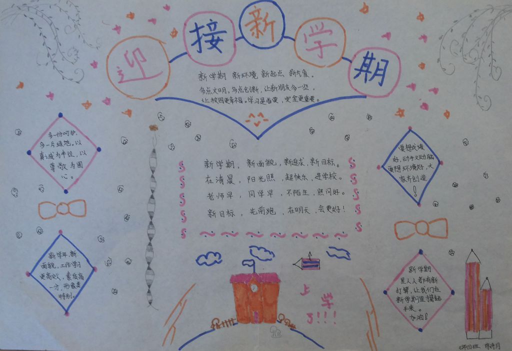 2022迎接新学期手抄报作品展