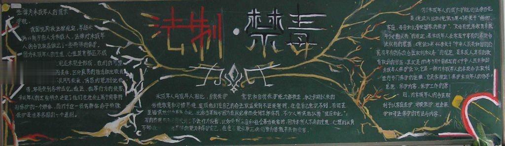 法制与禁毒主题黑板报作品7