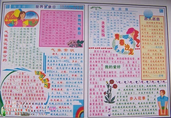 海浪报庆祝世界气象日专题电子板报设计