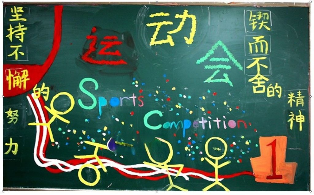 春季运动会黑板报